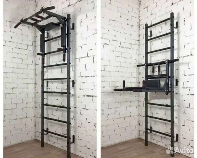 Шведская стенка усиленная Турник брусья пресс 3в1