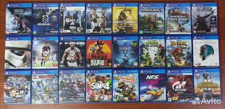 Диски на PS4 в ассортименте