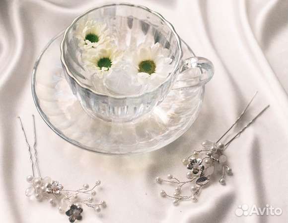 Шпильки свадебные, украшение для волос