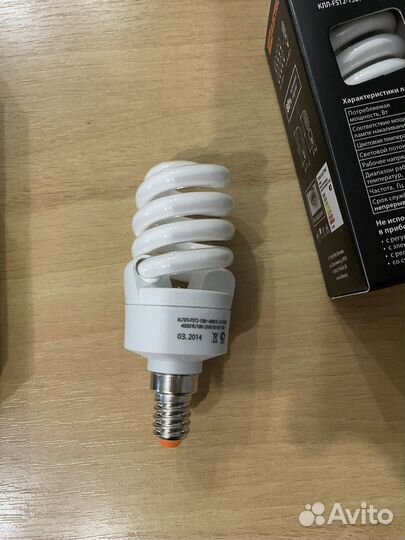 Лампочка энергосберегающая 13 Вт, Цоколь Е 14