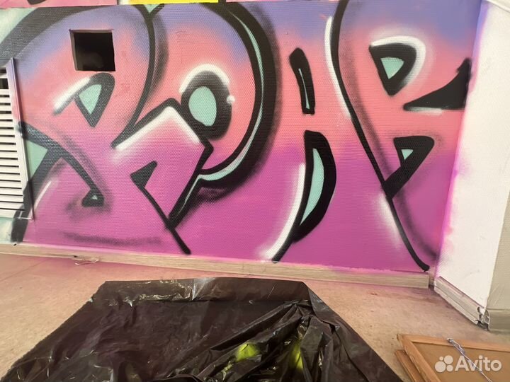 Оформление помещения в стиле граффити