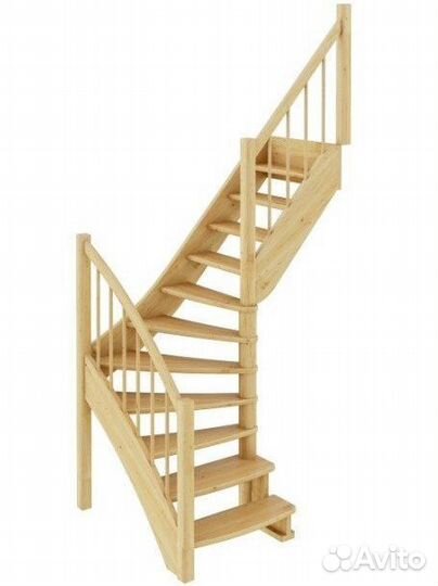 Деревянная лестница лс-09м/1 под покраску