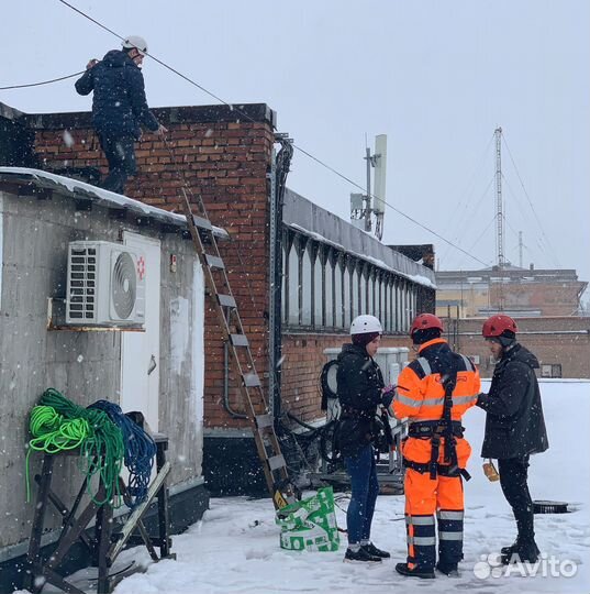 Обучение работе на высоте промышленному альпинизму