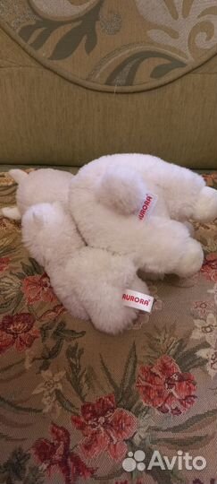 Мягкие игрушки альпака мама с детенышем