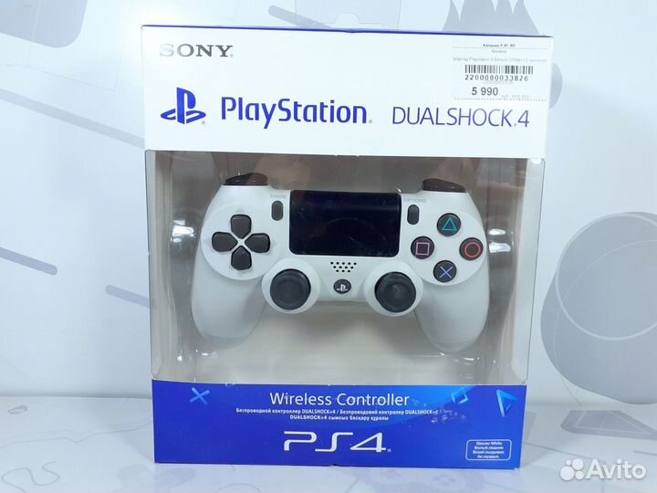 Геймпад Playstation 4 V2 Оригинал Белый Новый
