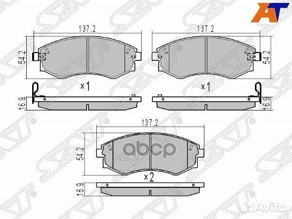 Колодки тормозные перед hyundai sonata 93-01/EL