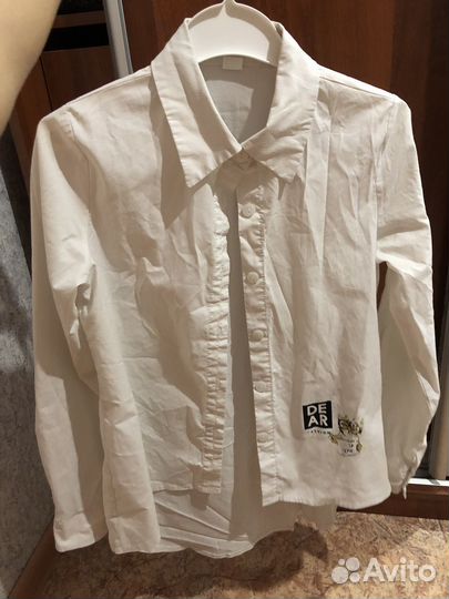 Рубашка школьная 140 девочки