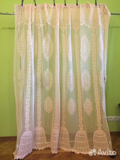 Шторы вязаные крючком. Скатерти