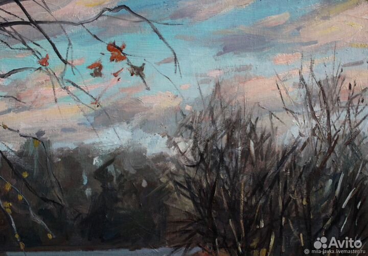 Картина маслом городской пейзаж Зеленоград 50х70