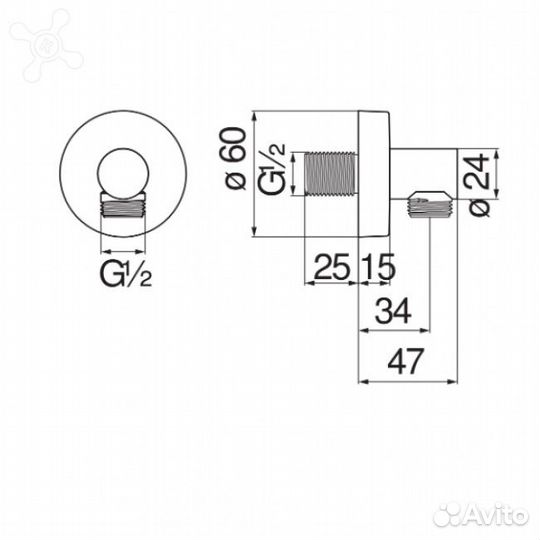 Шланговое подключение Nobili AD150/12FLP