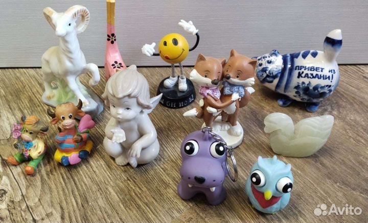 Валяные игрушки, фигурки фарфоровые
