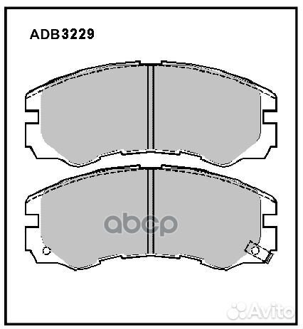 Колодки тормозные дисковые перед ADB3229 AL