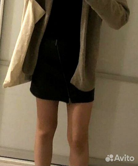 Юбка мини (нат. кожа) Max Mara оригинал