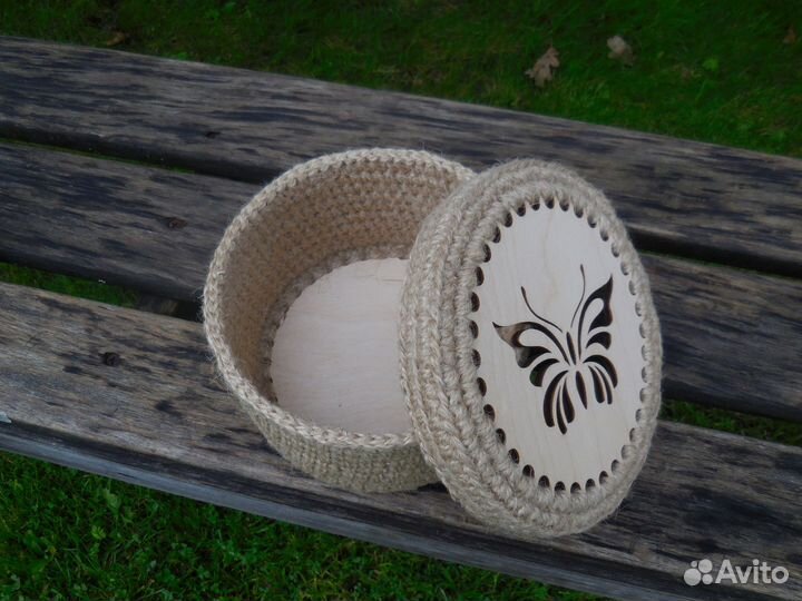 Корзины интерьерные из джута