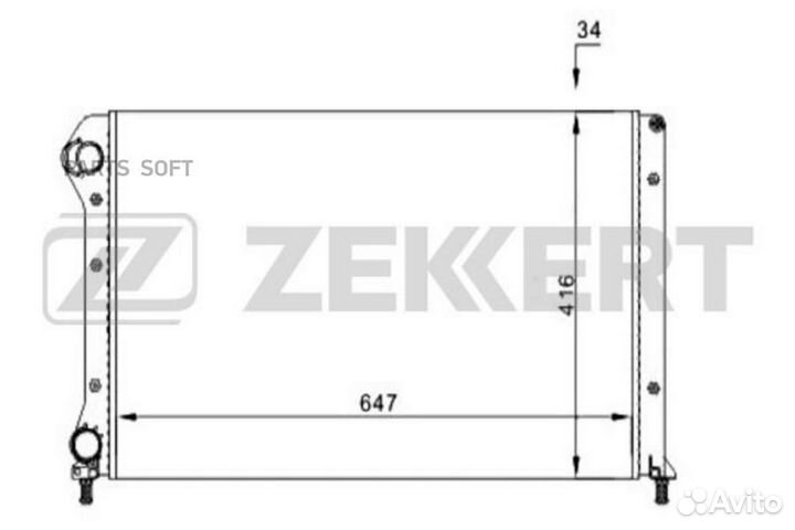 Радиатор охлаждения Фиат Добло 01