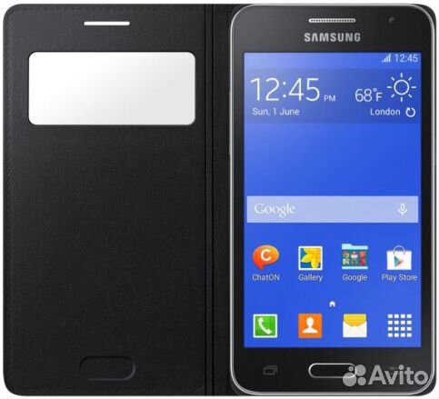 Оригинал Чехол (окно) для Samsung Core 2 (2 цвета)