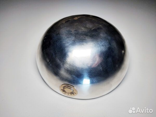 Поющая чаша 16-18см кованая серебряная