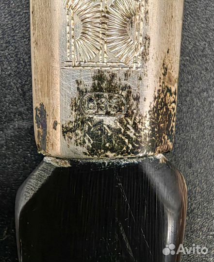 Ложка, вилка и лопатка, серебро 835 пр, Азия, 1980