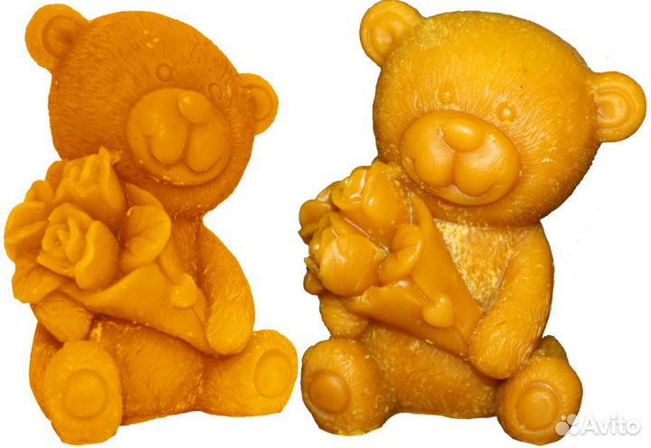 Силиконовая форма для свечей Медведь 4 (0628)