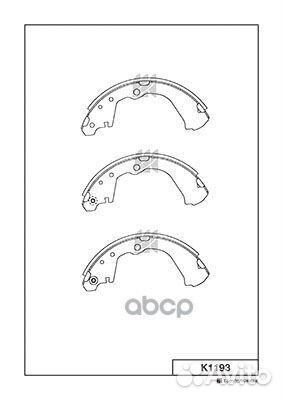 Колодки тормозные барабанные, задние K1193 Kash