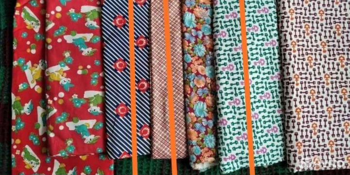 Отрезы тканей времен СССР