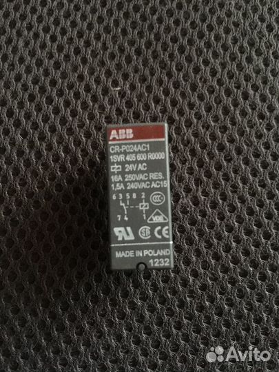 Реле CR-P024AC1 24B AC 1пк (16A) ABB
