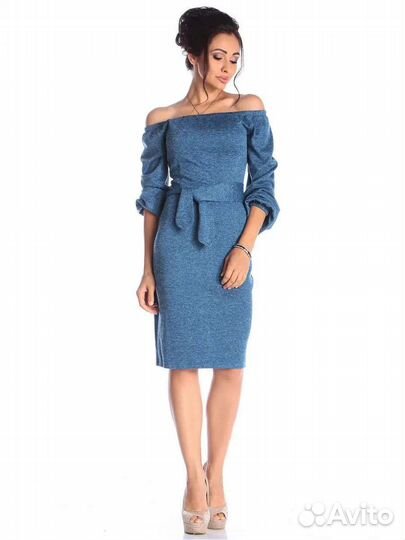 Платье трикотажное женское теплое