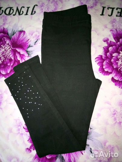 Брюки со стразами