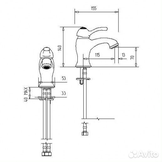Смеситель для раковины Migliore Lem Swarovski 18877 бронза