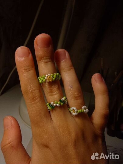 Кольцо из бисера