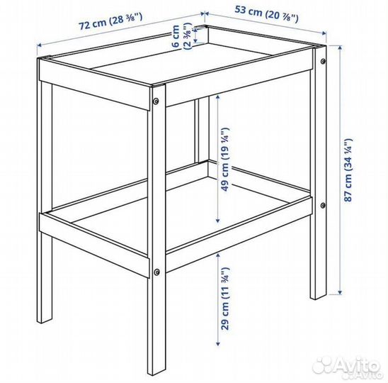 Пеленальный столик IKEA sniglar