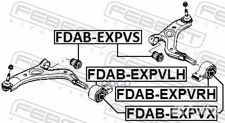 Сайлентблок рычага задн с кроншт левый ford