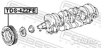 Шкив коленвала 1zzfe/3zzfe/4zzfe (toyota coroll