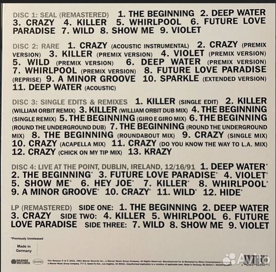 Seal – Seal 2LP + 4CD