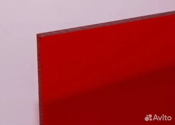 Монолитный поликарбонат 6 мм. гранатовый