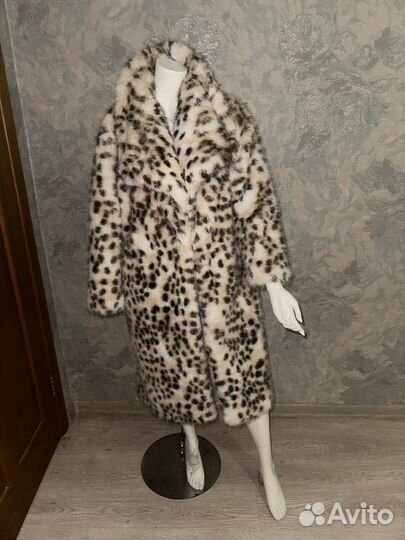 Шуба зимняя искусственная рысь