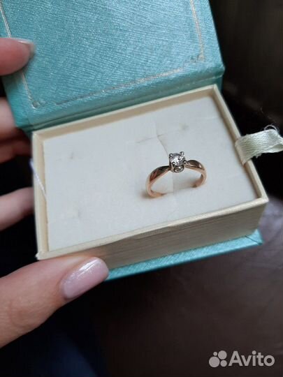 Кольцо золотое 15 размер