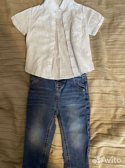 Рубашка и джинсы 86