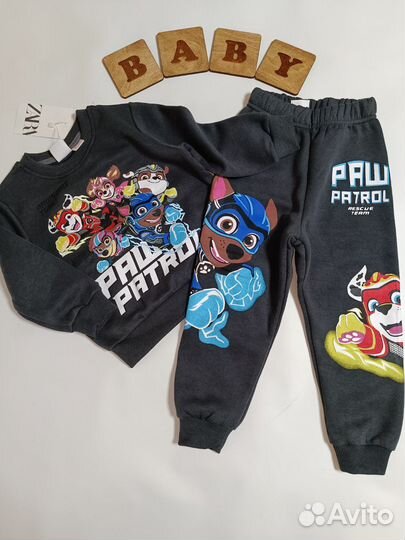 Теплый костюм на флисе для мальчика 98