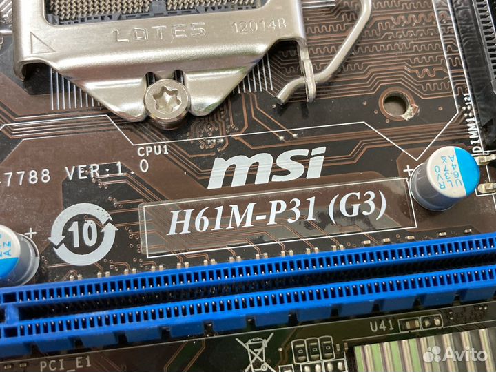 Материнская плата MSI H61M-P31 (G3) s1155