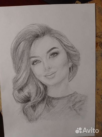 Портрет по фото карандашом