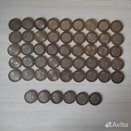 Юбилейные монеты 10рублей