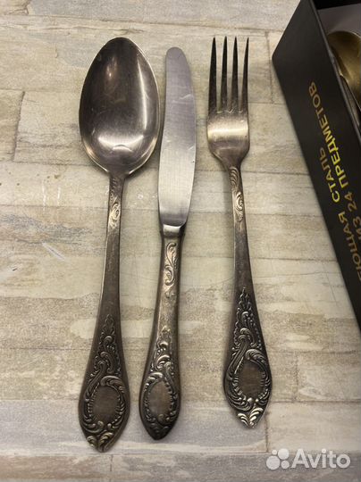 Набор столовых приборов мельхиор