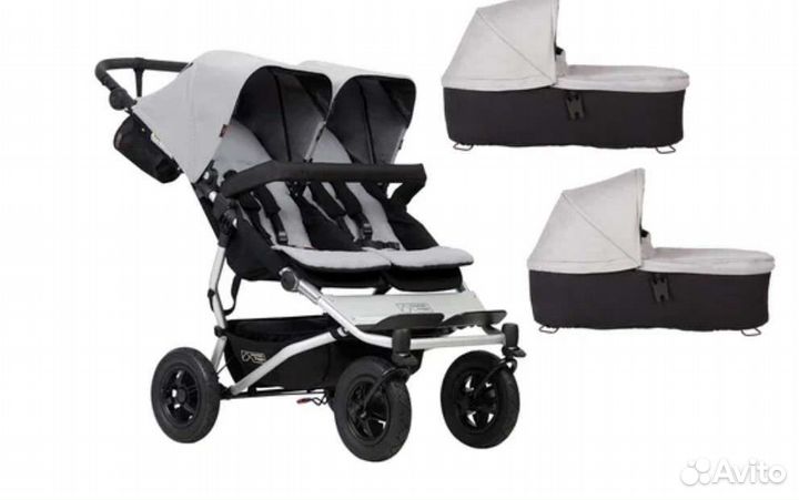 Самая узкая коляска для двойни mountain buggy duet