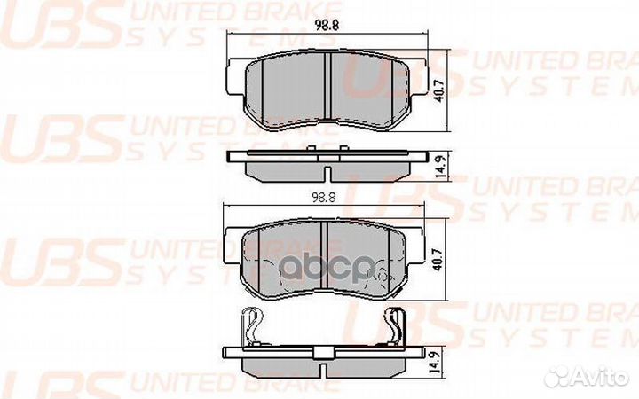 Колодки тормозные B1103018 UBS
