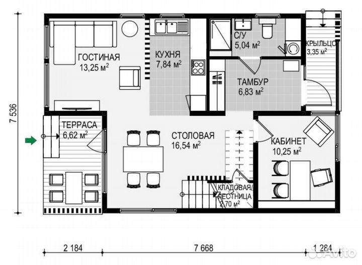 Каркасно-панельный дом под ключ “Барнхаус”