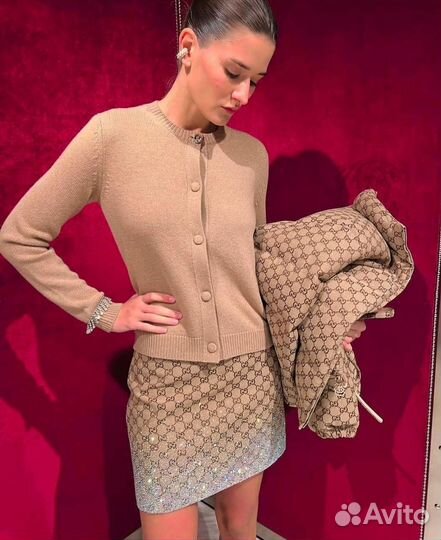 Gucci юбка со стразами