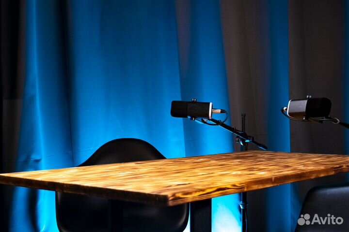 Съемка подкаста в своей студии с монтажом под ключ