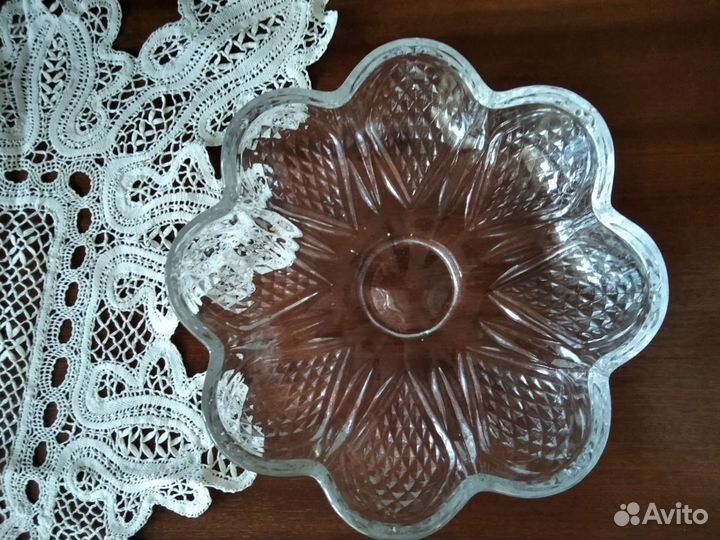 Винтаж: Хрусталь фруктовница, салатник, ваза