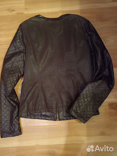 Куртка демисезонная кожа и замша. Размер 44-46